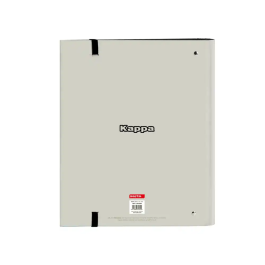 Safta Carpeta con recambio DIN A4 Cuadro 5 mm con Goma y Separadores Kappa Grey