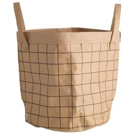 Day Cesta Diámetro 30 cm Altura 30 cm Multiusos Papel Cuadros con Asas