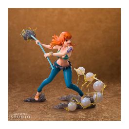 ABYstyle Figura One Piece Nami Modo Combate 1/10 (16 cm) PVC con Climat-Tact y Base de Efectos