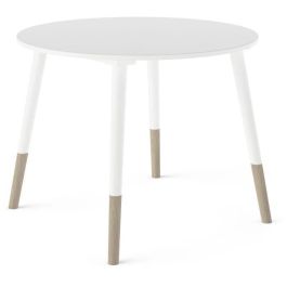 Demeyere AUC1703287645149 Conjunto FIMIANA 1 mesa + 2 sillas, estilo escandinavo, Blanco mate / Roble Kronberg Demeyere AUC1703287645149 Conjunto FIMIANA 1 mesa + 2 sillas, estilo escandinavo, Blanco mate / Roble Kronberg