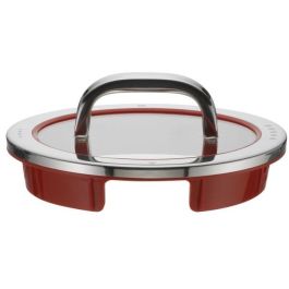WMF 8900541245 Tapa de Cristal Function4 para Cacerola, Roja y Acero Inoxidable, 16 cm de Diámetro