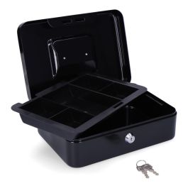 Micel Caja de caudales Cfc09 250x180x90mm negro con bandeja y asa m13399