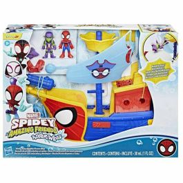 Hasbro Barco Pirata Spidey Burbujas y Telarañas de Agua, Marvel Spidey y sus Increíbles Amigos, HASG06665S0, a partir de 4 años