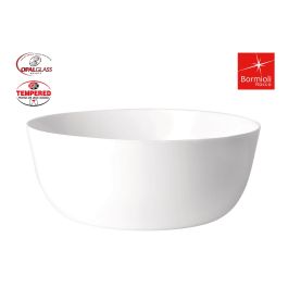 Bormioli Rocco Ensaladera Toledo 23 cm, Set 6 Unidades, Vidrio Opal Templado, Apto Lavavajillas y Microondas