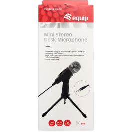 EQUIP MICROFONO SOBREMESA LIFE ONMIDIRECCIONAL JACK 3.5" CANCELACION RUIDO BOTON MUTE