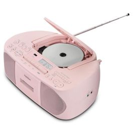 Medion AAAQL64901 Radio CD K7 FM portátil con 2x3W RMS de potencia, color rosa