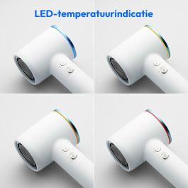 Medion MD19983 Secador de Pelo 1600W, 2 Velocidades, 85°C, Diseño LED Blanco