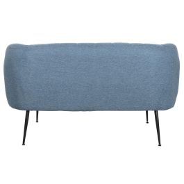 Sofa Scandi DKD Home Decor Azul Negro 75 x 73 x 129 cm