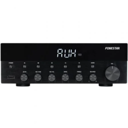 Fonestar AS-1515 Amplificador Estéreo Hi-Fi Bluetooth 2x15W RMS, USB/MP3, Radio FM, Entradas Micrófono con Eco, Aluminio, Mando a Distancia Precio: 95.99000059. SKU: B16BR2X6K4