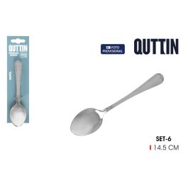 Inde Set 6 Cucharas de Postre Sofia, 1.5 mm, Acero Inoxidable, 14.5x3.5 cm (12 Cajas)