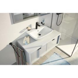 Mezclador monomando de lavabo - GROHE Start - 234552432 - Negro mate - Talla M - Caño mediano - Ahorro de agua - Extraíble y desagüe