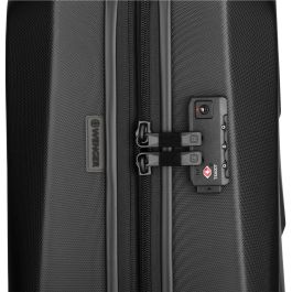 Wenger Prymo Prymo Large Maleta Negra de Policarbonato Rígida con 4 Ruedas 93L Expandible 107L