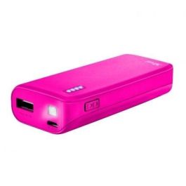 BATERÍA EXTERNA TRUST PRIMO POWERBANK 4400 NEÓN PINK - 4400MAH - 5W/1A - FUNCIÓN LINTERNA - CABLE MICROUSB - UNIVERSAL