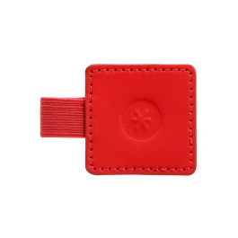 Antartik Portabolígrafo Autoadhesivo para Cuaderno con Elástico hasta 15 mm, Rojo, 40x40 mm