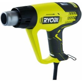 Ryobi Pistola de Calor 2000W con Pantalla LCD, 2 Temperaturas (50-650°C) y 3 Flujos de Aire. Incluye 4 Boquillas y Raspador.