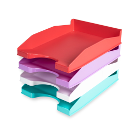 Q-connect Bandeja sobremesa plástico blanco opaco 240x70x340 mm