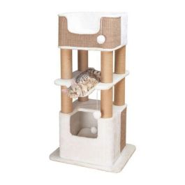 Trixie Lucano Árbol de Gato Rascador - Torre para Gatos de 110cm de Altura - Estructura en Colores Blanco y Topo Trixie Lucano Árbol de Gato Rascador - Torre para Gatos de 110cm de Altura - Estructura en Colores Blanco y Topo