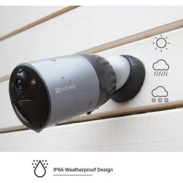 EZVIZ CS-BC1C/SP-R100(4K) Cámara de Seguridad IP 4K Exterior Bullet IP65 Visión Nocturna Audio 2 Vías Recargable Wi-Fi para Techo/Pared