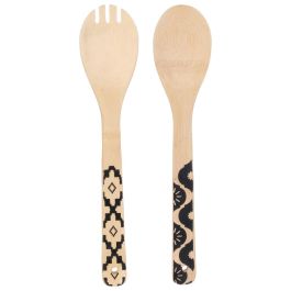 Home Deco Factory Juego De 2 Cubiertos Servir Mirage Bambú Mango Decorado Ensalada Precio: 2.50000036. SKU: B1H78H23E7