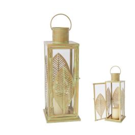 DKD Home Decor Farola Tropical de Pie en Metal Dorado con Diseño de Hojas. Lámpara de Suelo Decorativa. Dimensiones: 16.5 x 50 x 16.5 cm. Precio: 39.88999982. SKU: S3043181