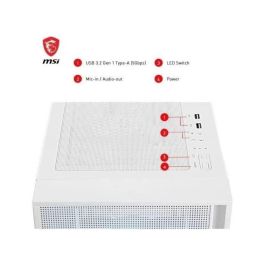 MSI MAG Forge 320R AIRFLOW Micro Torre PC Blanco con Panel de Vidrio Templado