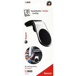 2GO ClipMag Soporte magnético universal para smartphone con clip de ventilación, color plata