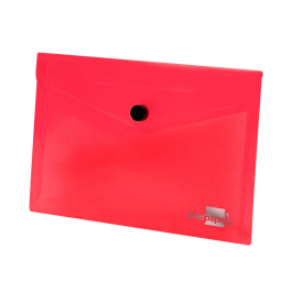 Liderpapel Carpeta Dossier Polipropileno DIN A7 Rojo Translucido Broche 50 Hojas 180 Micras