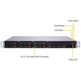Super Micro 1029P-MTR Servidor Barebone 1U Dual Xeon 8 Hot-swap 2.5" 600W Redundante Platinum Super Server