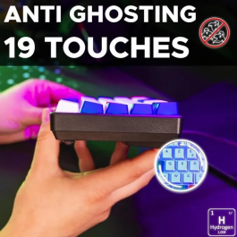 The G-Lab KEYZ-HYDRO-BWR/FR Teclado Gaming 60% Membrana 3 Colores de Teclas Azul-Blanco-Rojo