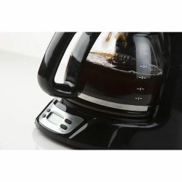 Domo DO708K Cafetera de filtro 1000W, capacidad 1.5L para 12 tazas, con Pantalla LCD, Temporizador 24h, Negra y acero inoxidable