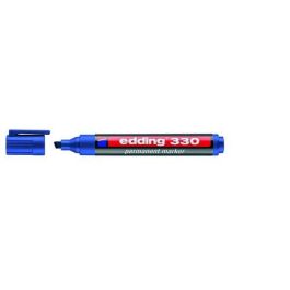 Marcador Permanente Edding 330 Biselado Azul (Set de 10) Precio: 10.99000045. SKU: B134BJJH4A
