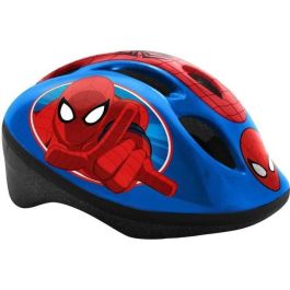 Stamp Casco Spiderman Ajustable para Niño Talla S (50-56cm) con Diadema Ajustable, Respiraderos y Estructura EPS