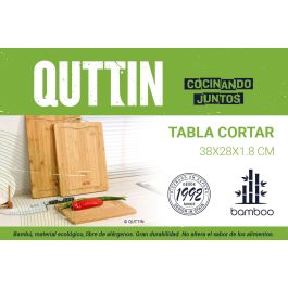 Tabla de cortar bambú Quttin 38x28x1.8 cm (12 Unidades) Tabla de cortar bambú Quttin 38x28x1.8 cm (12 Unidades)