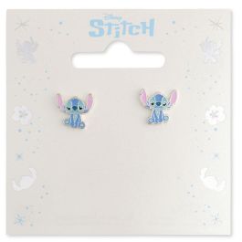 PEERS HARDY Pendientes Stitch Disney de Esmalte Plateado