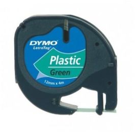 Dymo 91204 Cinta Rotuladora Letratag, Negro Sobre Verde, Plástico, 12mm x 4m Precio: 7.49999987. SKU: BIXS0721640