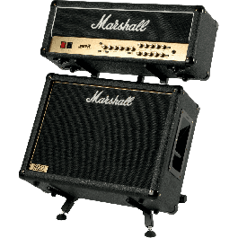 Quiklok Soporte Amplificador/Monitor 2 Niveles Ajustable Formato "X" Acero Negro Plegable para Suelo