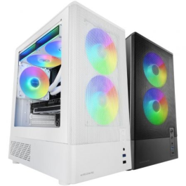 Mars Gaming MC-ONYX Caja Gaming Minitorre MicroATX Blanca, Frontal Mesh, Cristal Templado, Incluye 3 Ventiladores ARGB, GPU 292mm Precio: 55.6116. SKU: B1A268Z6FP