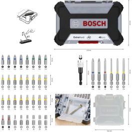 Bosch 2607017464 Puntas de Destornillador 40 Piezas Acero S2 Personalizable
