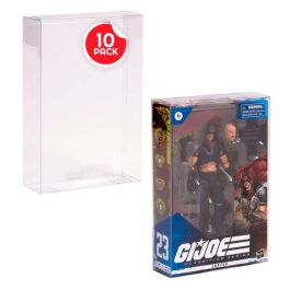 EVORETRO Set de 10 Protectores para Figuras Gi Joe Hasbro, Plástico PET 0.4mm, 23.5x15.5x5.3cm Antirayaduras y Polvo