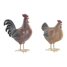 DKD Home Decor Figura de Gallina Cottage de Resina y Hierro Marrón/Marrón Claro 12 x 29 x 24.5 cm (2 Unidades) Precio: 35.69000028. SKU: B19NCE5DPL