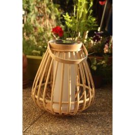 Marta Lámpara Solar Decorativa de Bambú con Luz de Llama Realista, Recargable USB para Interior y Exterior - Beige Marta Lámpara Solar Decorativa de Bambú con Luz de Llama Realista, Recargable USB para Interior y Exterior - Beige