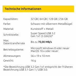 Memoria USB INTENSO Office Line 128 GB Negro