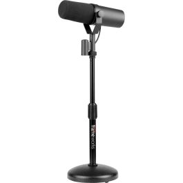 Soporte De Micro De Sobremesa Base Redonda Con Altura Regulable