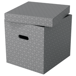 Esselte Caja de almacenamiento 365x320x315 mm pack de 3 unidades carton gris