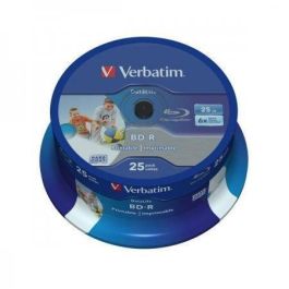 Verbatim Bd-R Sl Datalife, 25 grb, 6X, 25 Pack Spindle, Wide Inkjet Printable 22-118 mm Precio: 27.89000027. SKU: S8419660