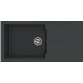 Fregadero encastrable - Resina - Negro brillante - 1 cubeta grande - 100 x 50 cm - ALOA - STRADOUR Precio: 131.50000006. SKU: B127P23ESC