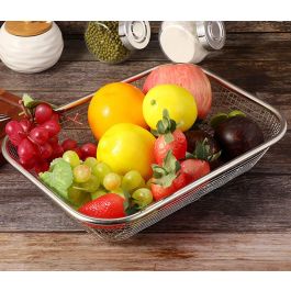 Escurridor de acero rectangular 37x27x7.4 cm - Quttin (18 Unidades) Escurridor de acero rectangular 37x27x7.4 cm - Quttin (18 Unidades)