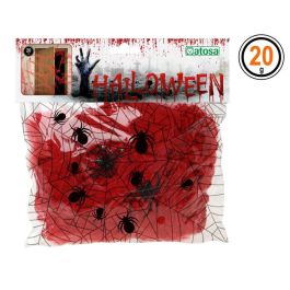 Telaraña Roja con 2 Arañas Negras 20 gr para Decoraciones de Terror Halloween Precio: 0.69000008. SKU: S1129759