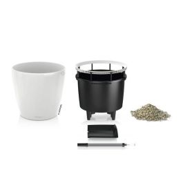 Lechuza LEC4008789161000 Maceta Classico Premium LS 50, Juego Completo, Blanco Brillante