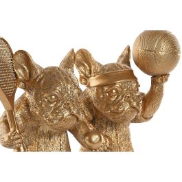 DKD Home Decor Figura Moderno Resina Dorado Bulldog 13 x 27 x 16.5 cm (2 Unidades)